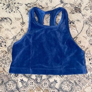 Blue Bra Top with an Oval Back